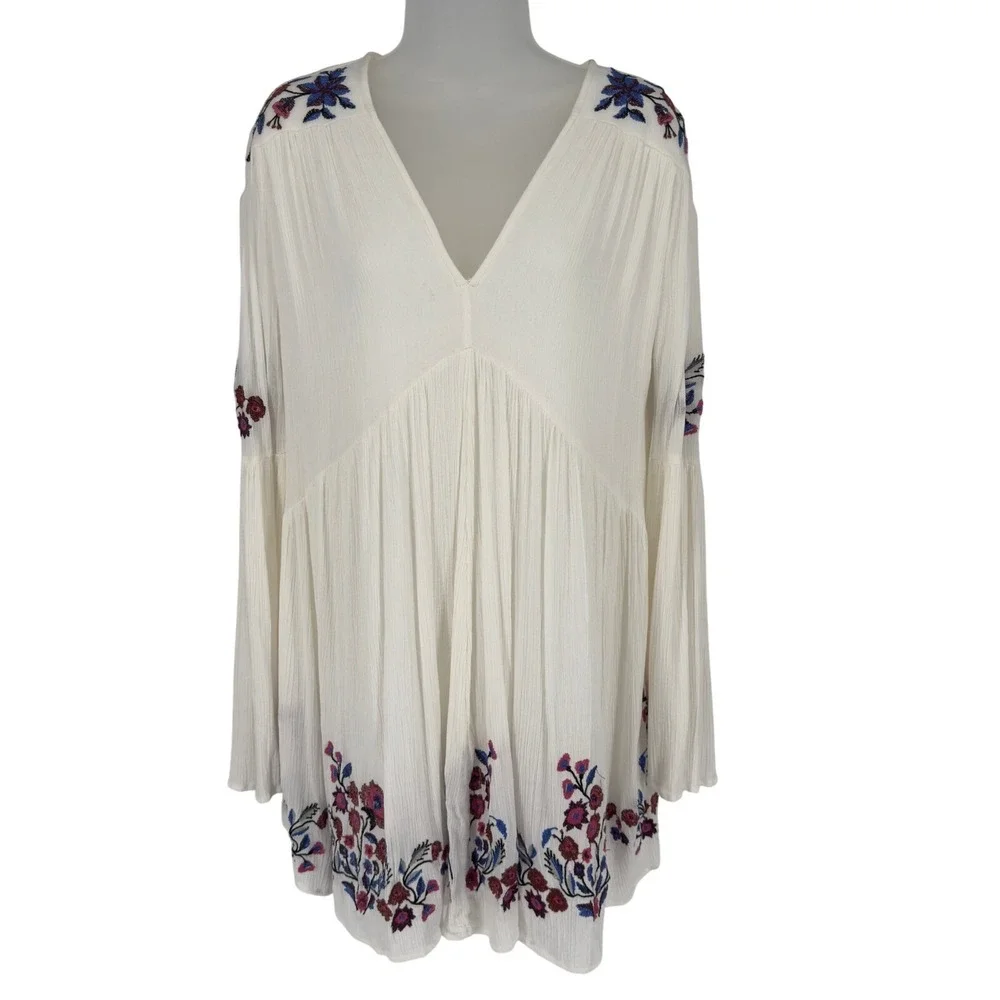 Free People Te Amo Embroidered Mini Dress S Boho‎